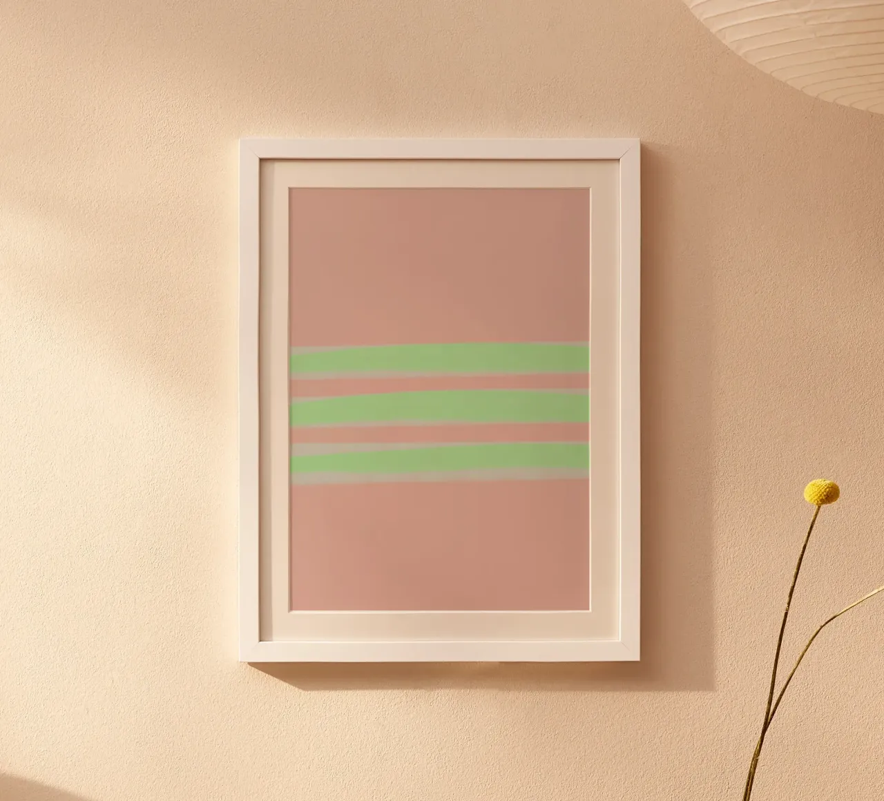 Neon soft stripes poster con telaio in plastica da Hej Ibiza by Ute Arnold