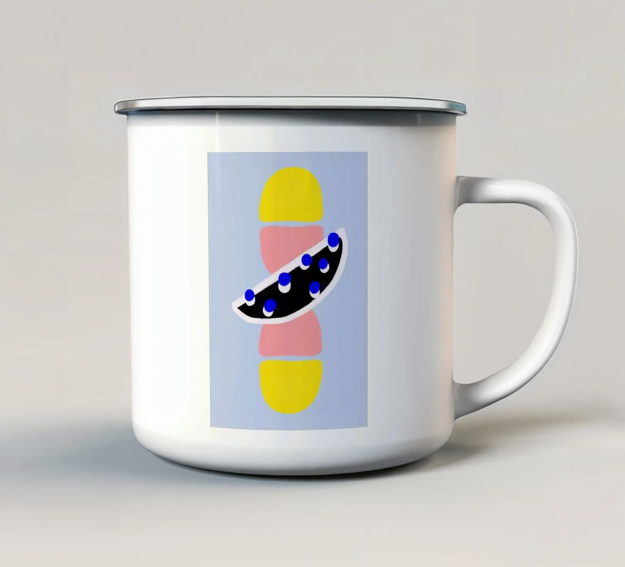 Graphik 444 tazza in smalto da Hej Ibiza by Ute Arnold
