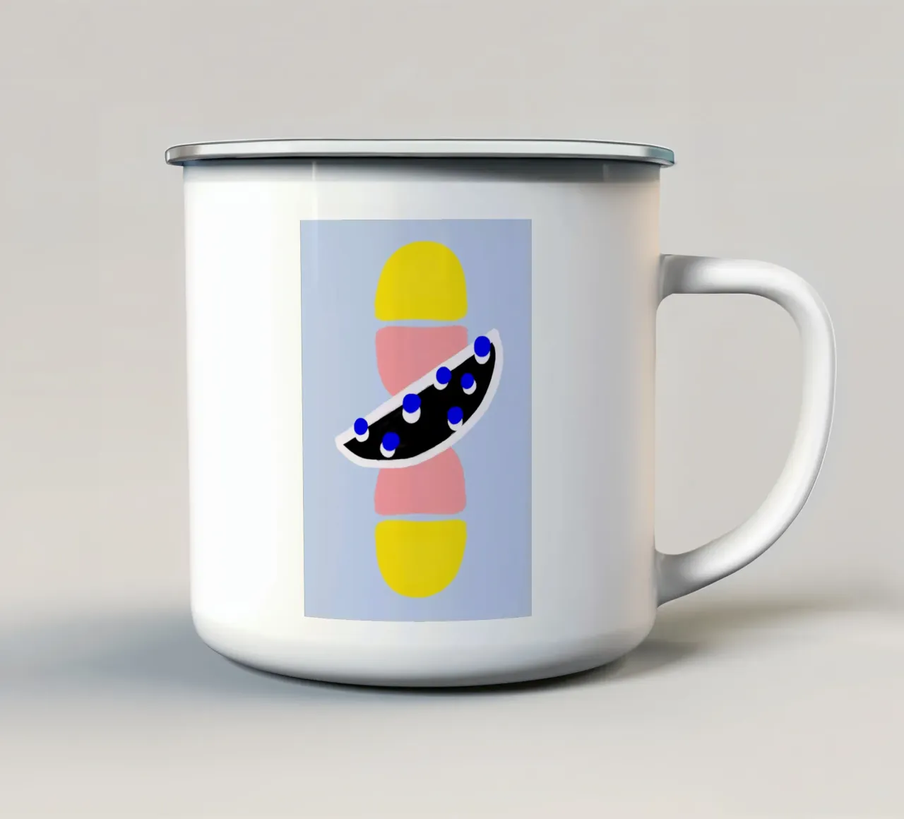 Graphik 444 taza de esmalte de Hej Ibiza by Ute Arnold