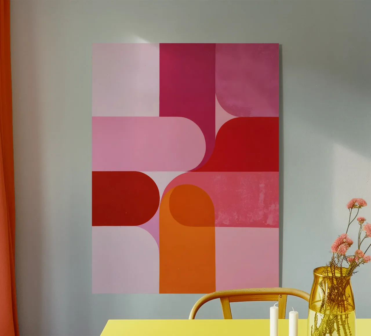 Pink Rhythm plexiglass da Abstrakt Atelier