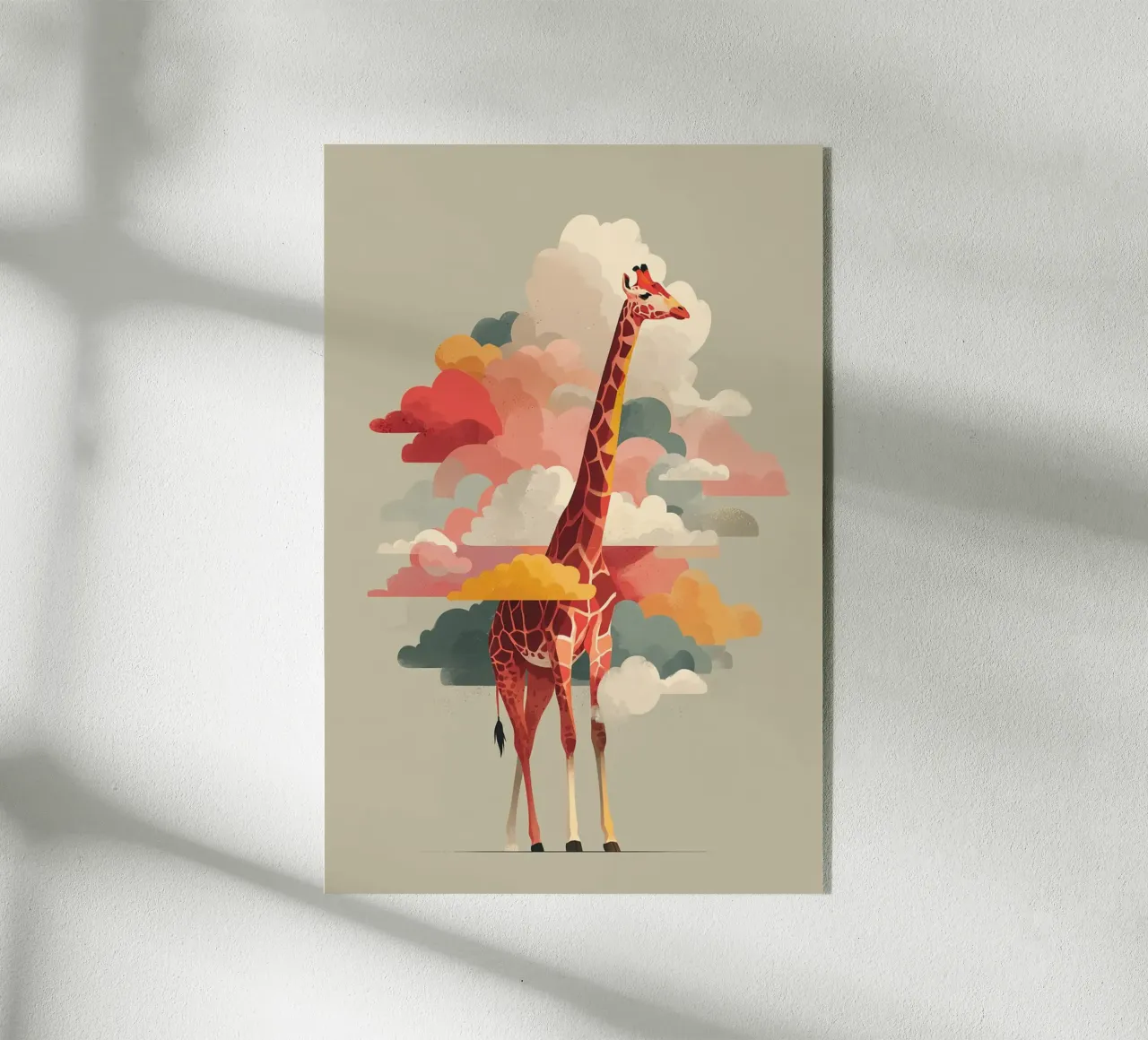 Cloudscape Giraffe acryl van wonderfolk