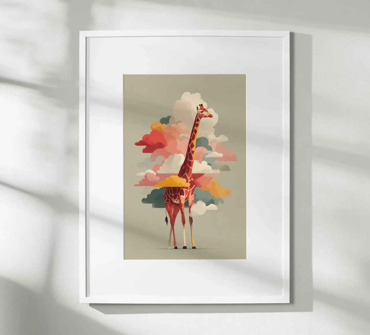 Cloudscape Giraffe poster da wonderfolk