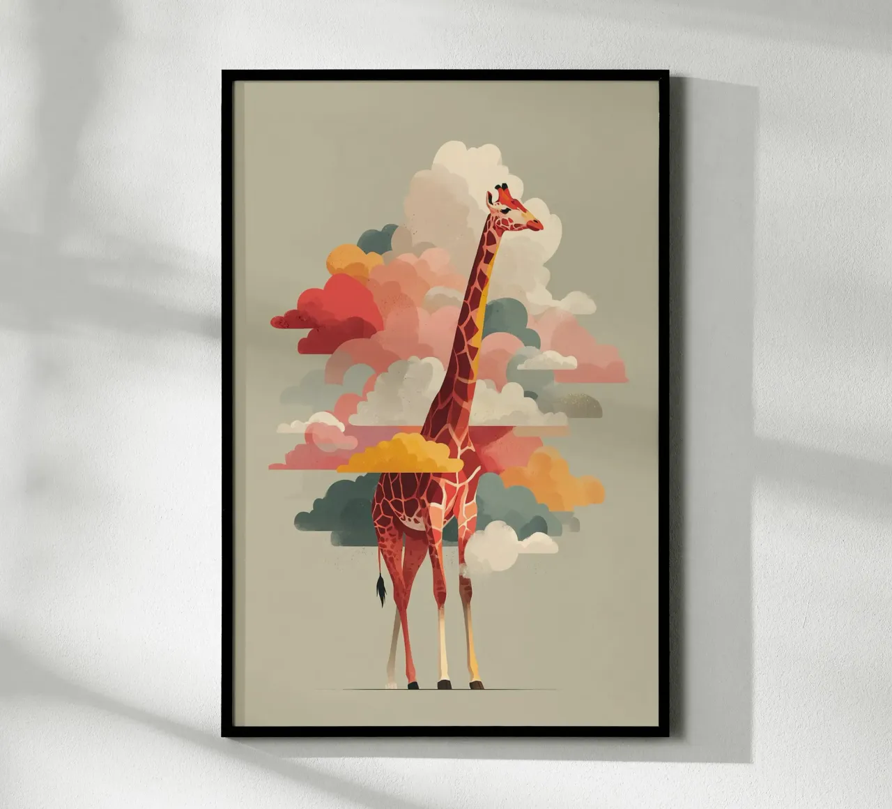 Cloudscape Giraffe poster da wonderfolk