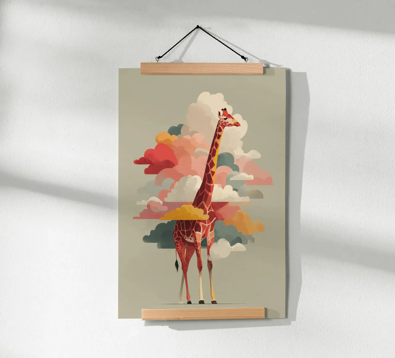 Cloudscape Giraffe poster da wonderfolk