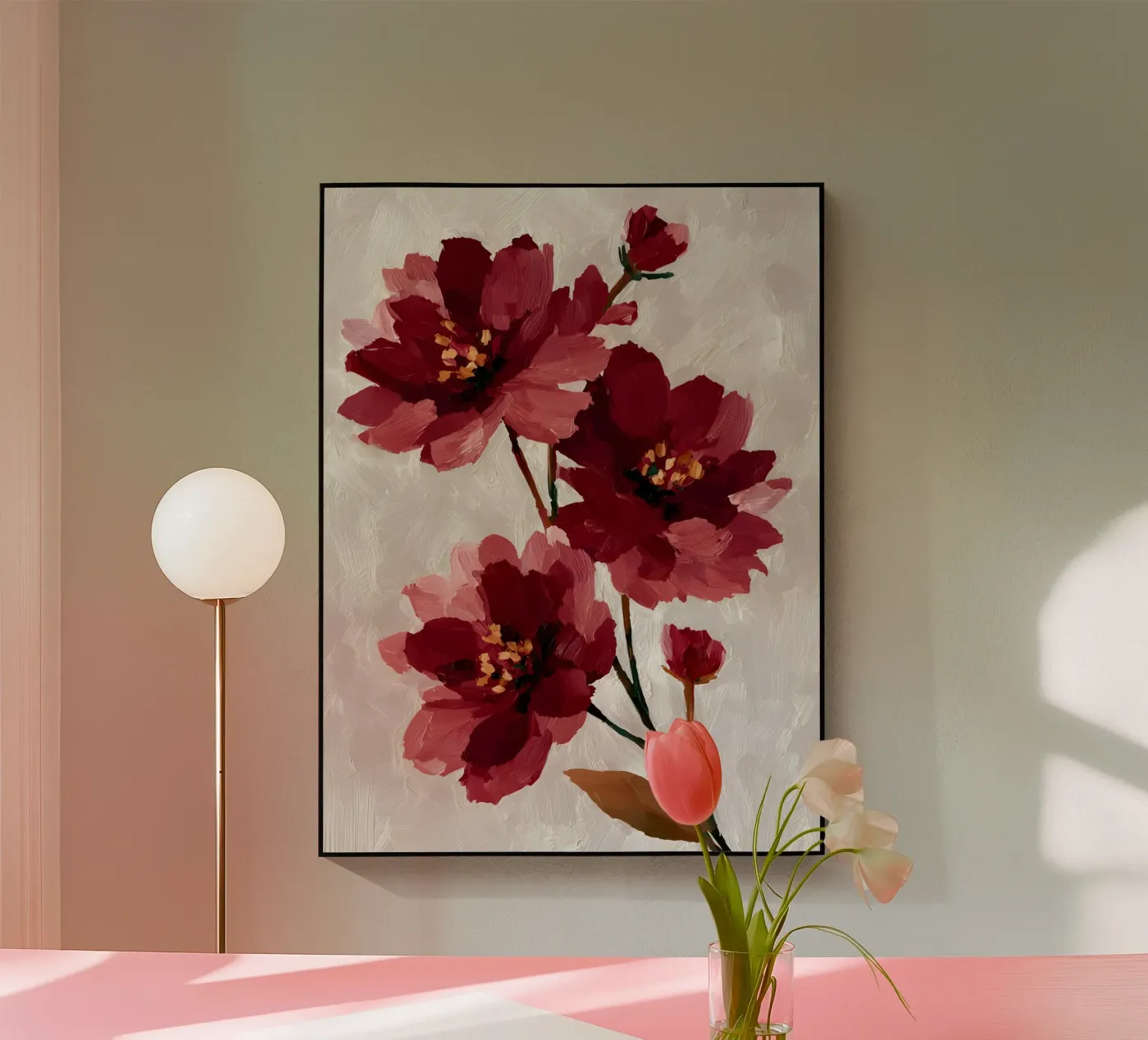 Wild Ruby Blossoms plexiglas de The Floralist