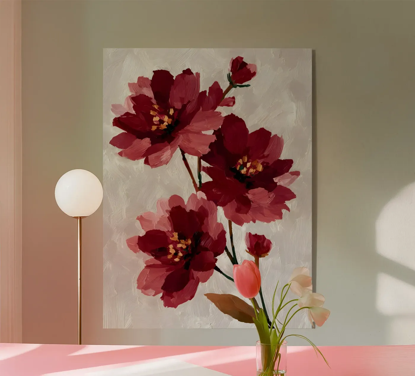 Wild Ruby Blossoms plexiglas de The Floralist