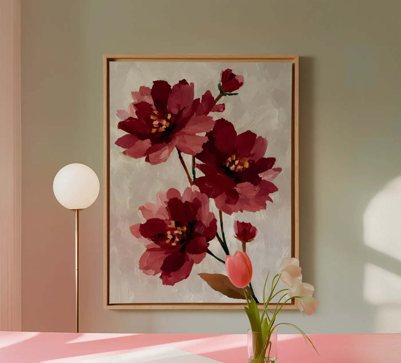 Wild Ruby Blossoms tela da The Floralist