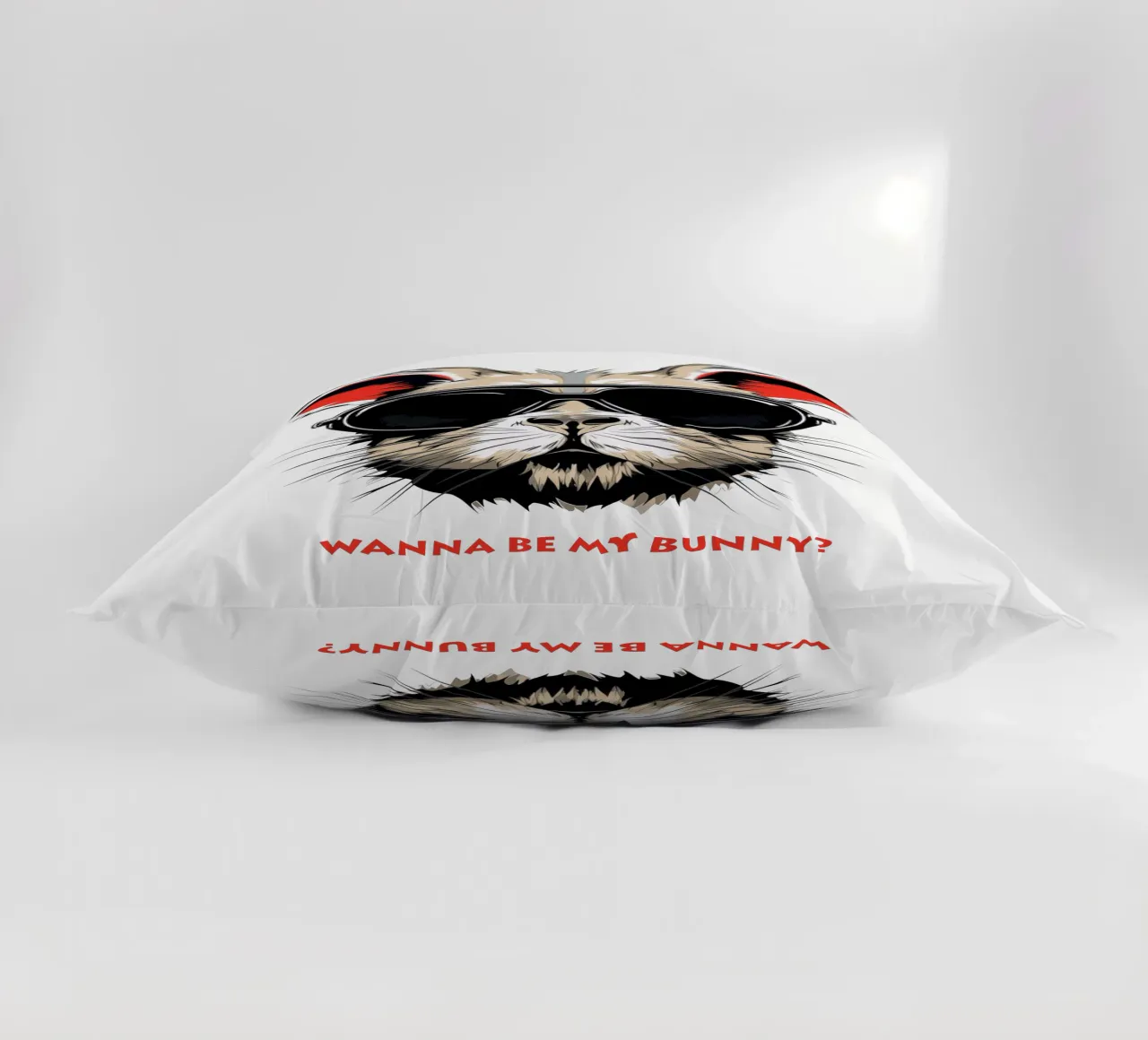 Will you be my rabbit? | The all-important question decorative cushion by Autofocus