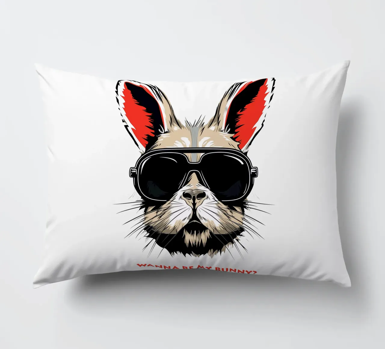 Will you be my rabbit? | The all-important question decorative cushion by Autofocus