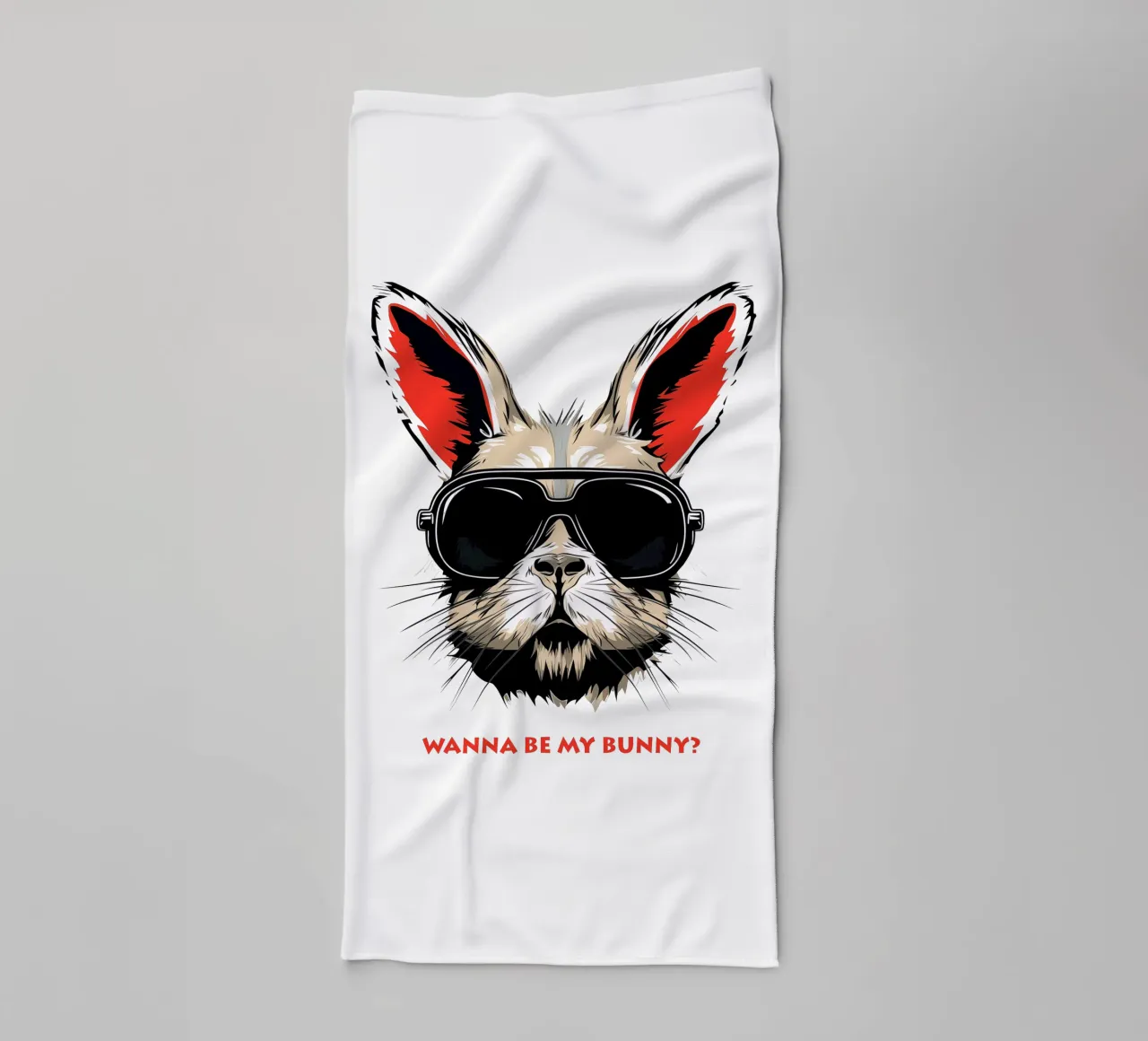 Will you be my rabbit? | The all-important question towel by Autofocus