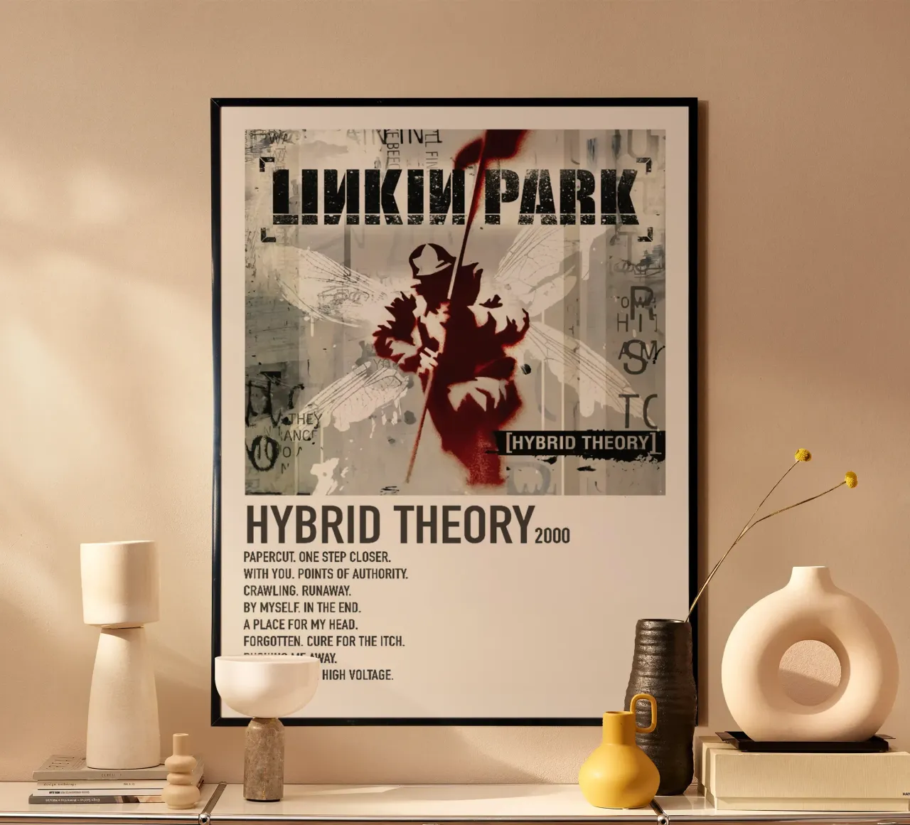 Linkin Park Hybrid Theory Tracklists carta hahnemühle da Linda Tobrut