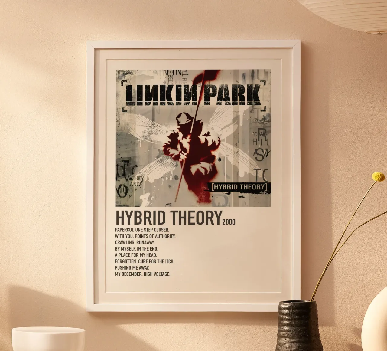 Linkin Park Hybrid Theory Tracklists carta hahnemühle da Linda Tobrut