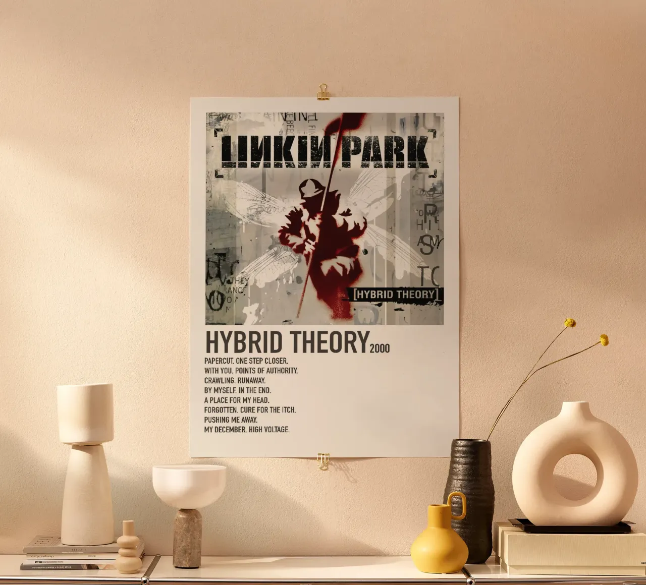 Linkin Park Hybrid Theory Tracklists carta hahnemühle da Linda Tobrut