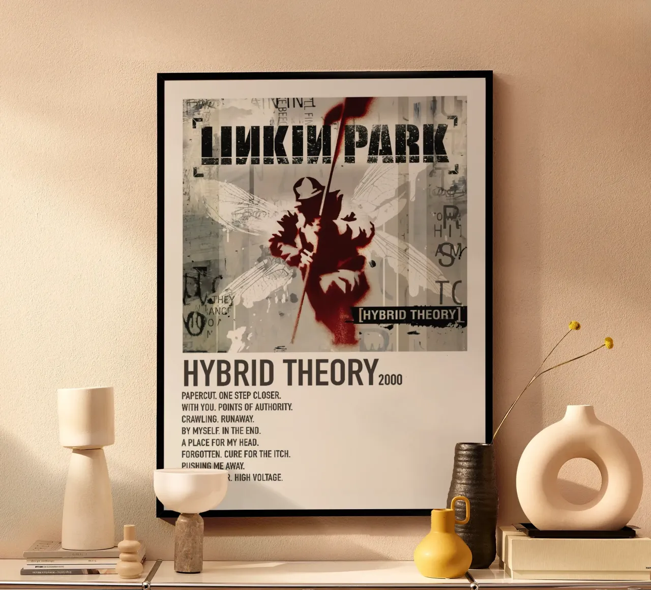 Linkin Park Hybrid Theory Tracklists carta hahnemühle da Linda Tobrut