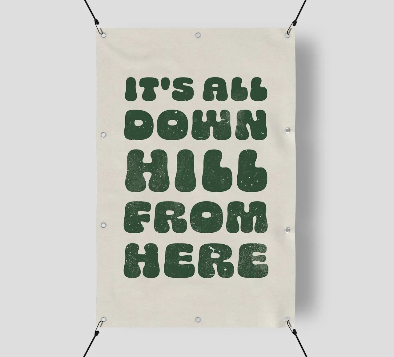 Da qui in poi è tutta una discesa telo in pvc da Amanda Khan