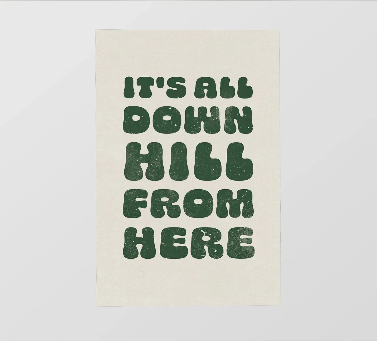 Da qui in poi è tutta una discesa telo in pvc da Amanda Khan