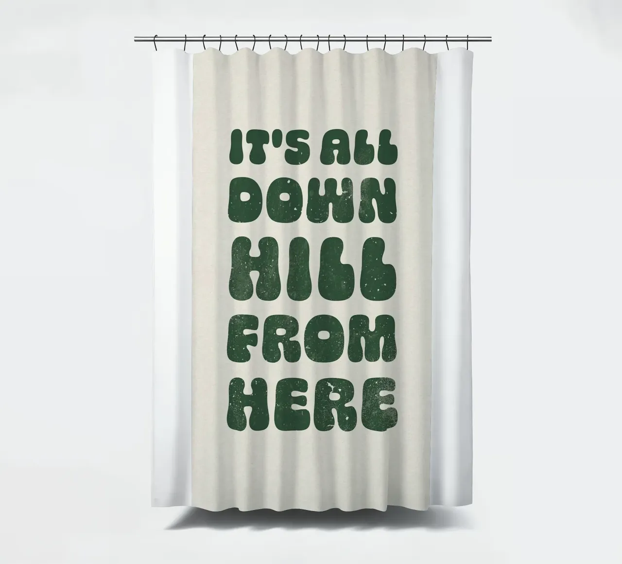 Da qui in poi è tutta una discesa tenda da doccia da Amanda Khan