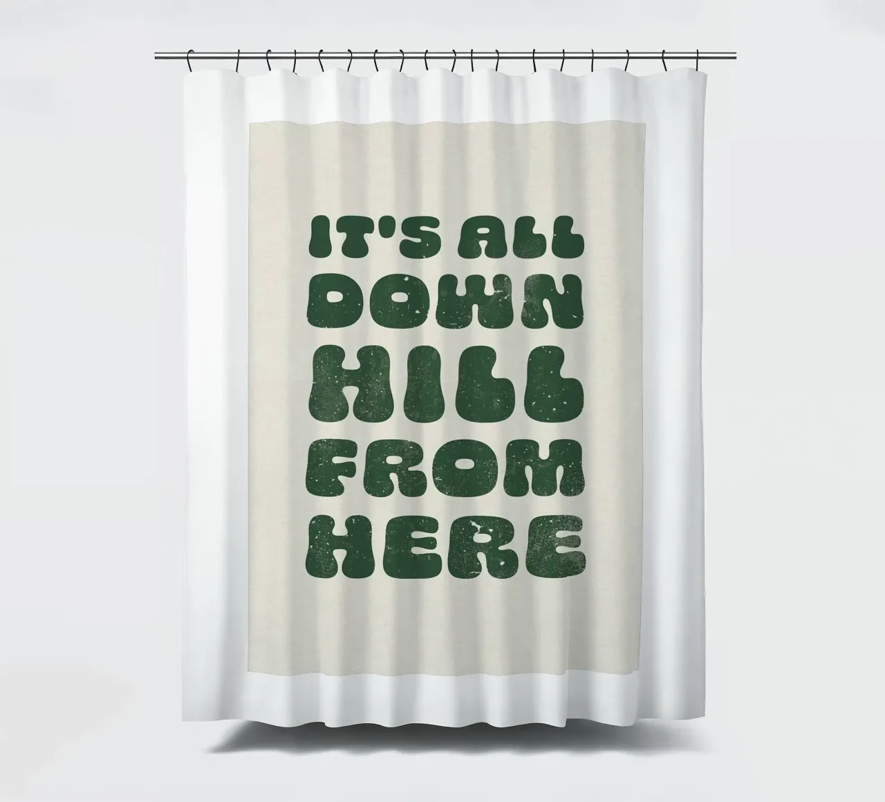 Da qui in poi è tutta una discesa tenda da doccia da Amanda Khan