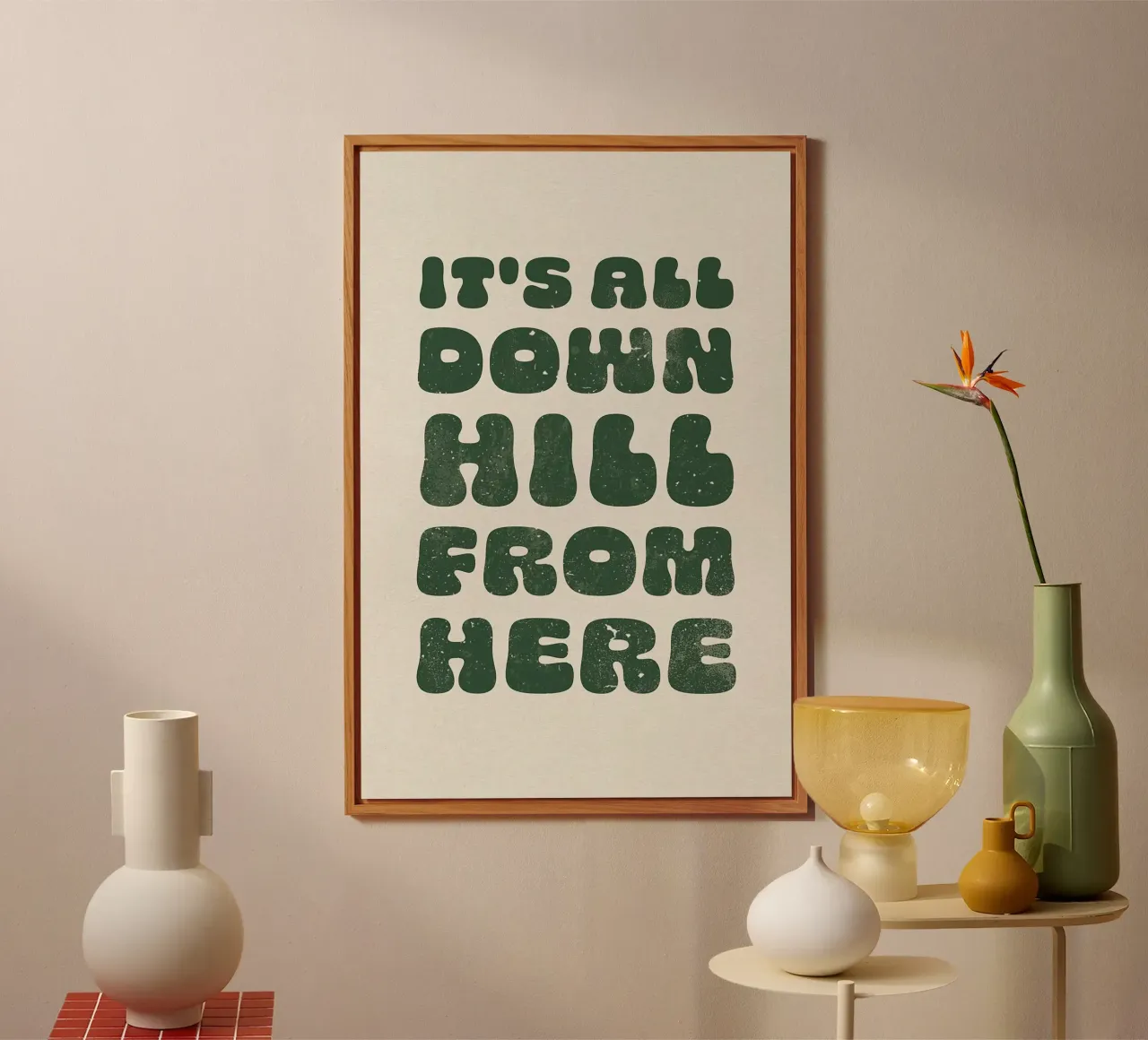 Da qui in poi è tutta una discesa alluminio dibond da Amanda Khan