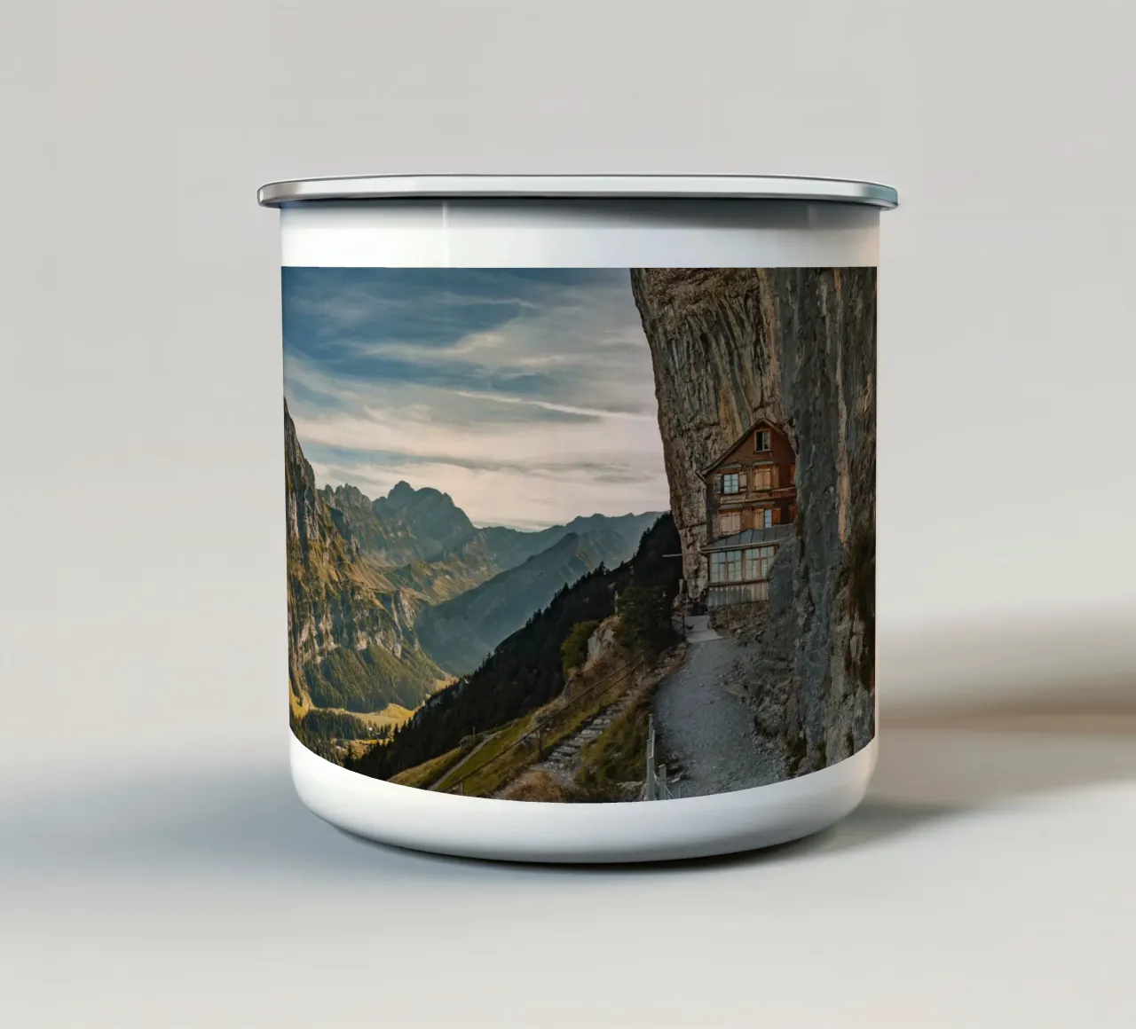 Alpstein in Svizzera tazza in smalto da Marcel Bisig