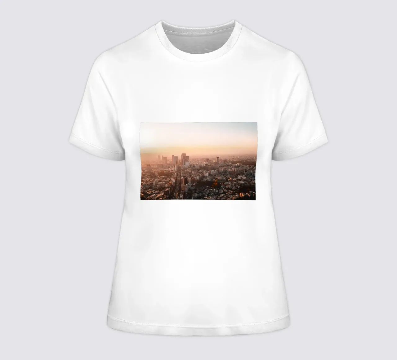 Tokyo Sunset, Japan women's fitted t-shirt by Marcel Bisig