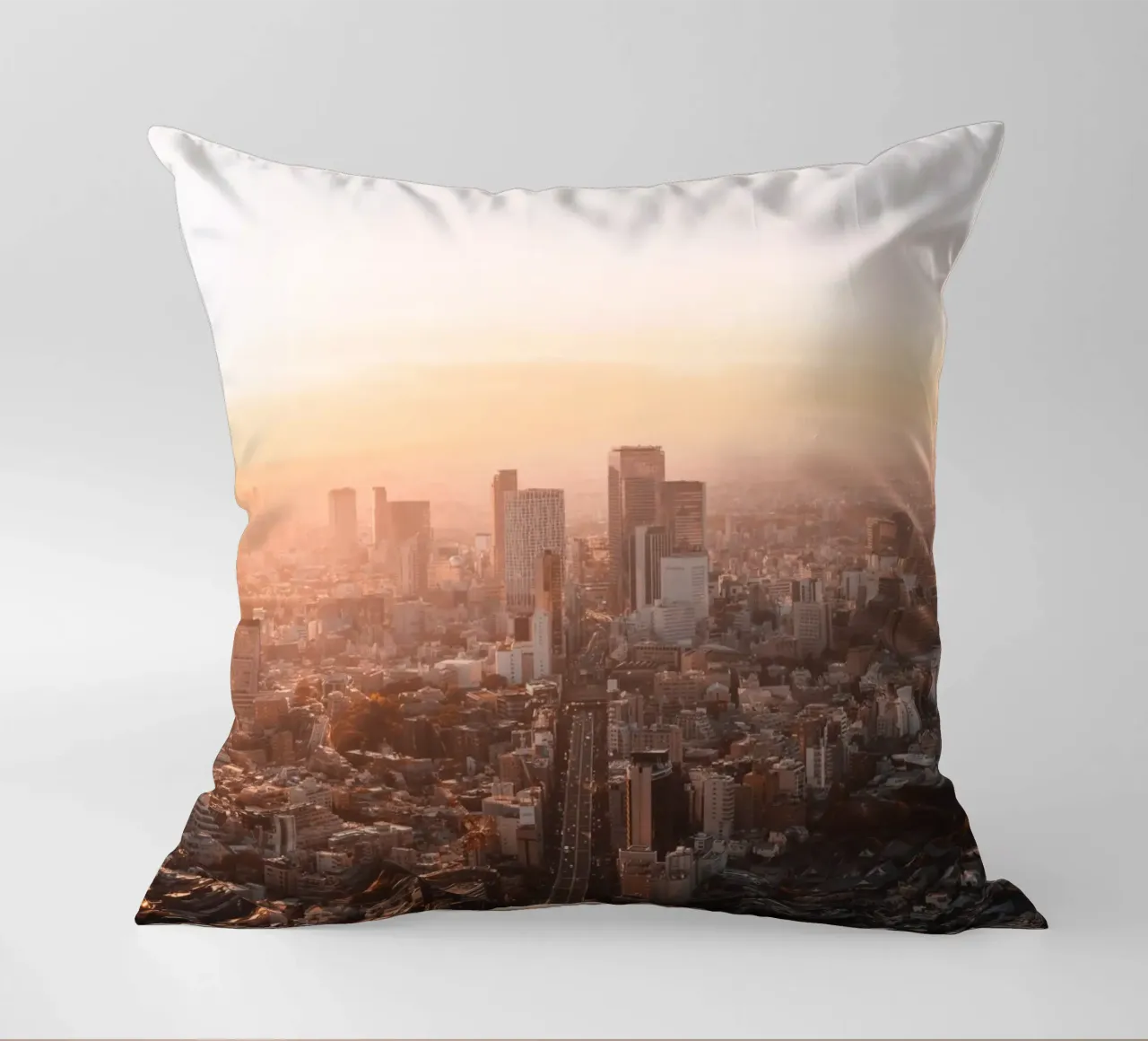 Tramonto a Tokyo, Giappone cuscino da Marcel Bisig