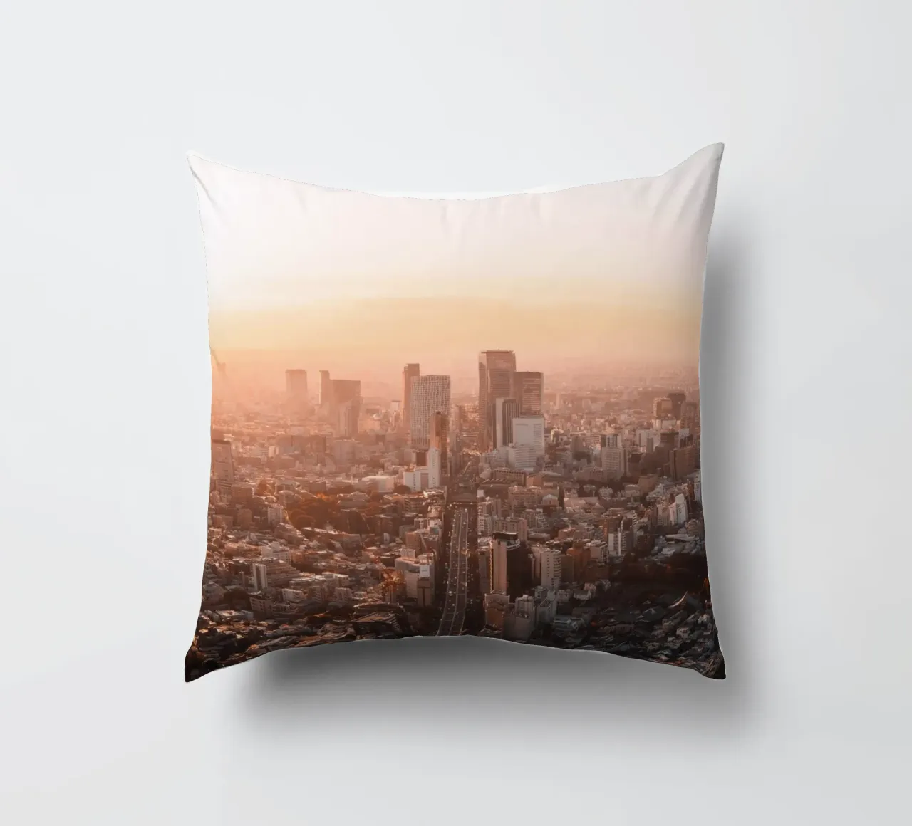 Tramonto a Tokyo, Giappone cuscino da Marcel Bisig
