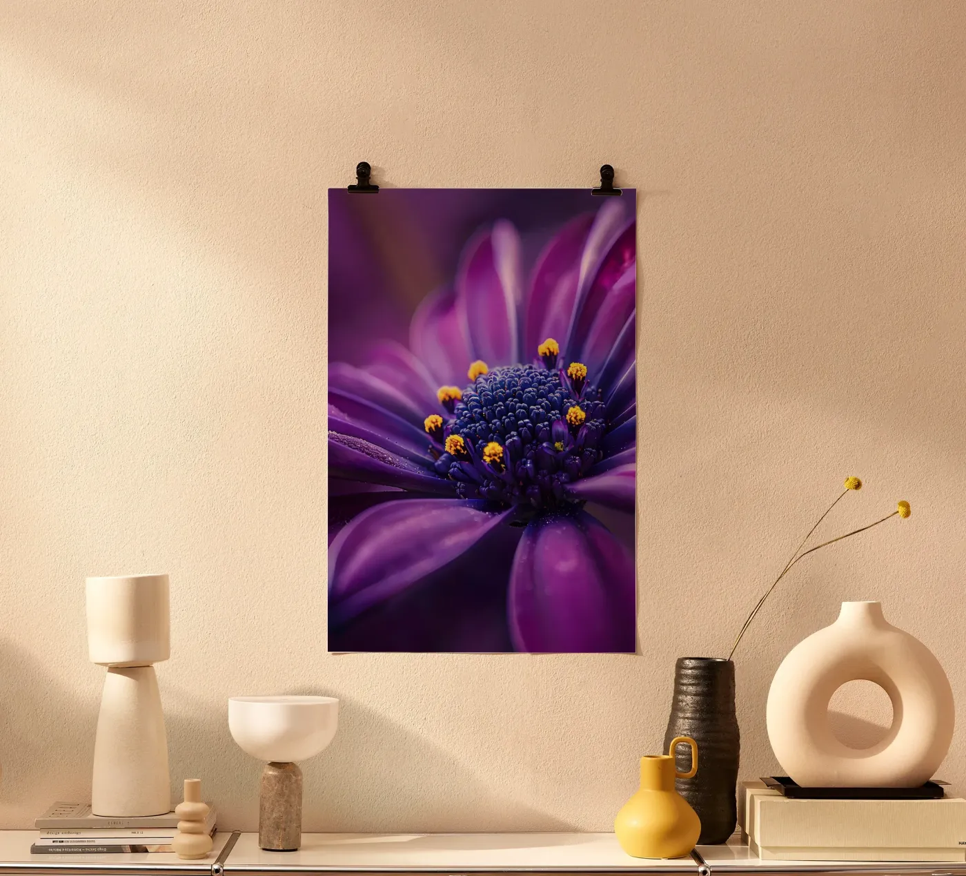 Gerbera a fuoco poster da M-Ulrich-Digital Art