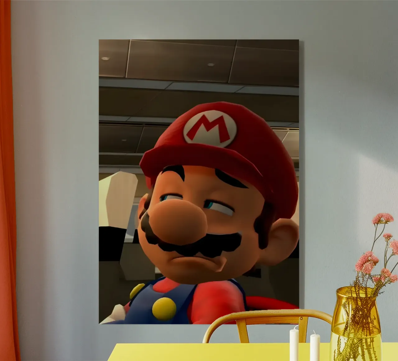 Mario meme plexiglass da Funny Frame Factory