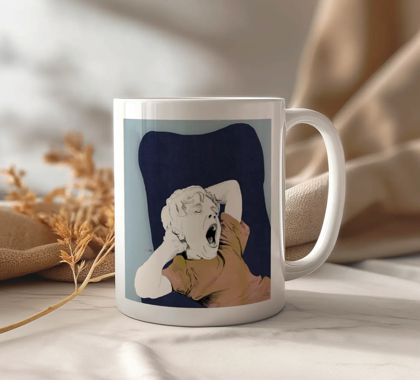 Baille ceramic mug by La Belette Rose