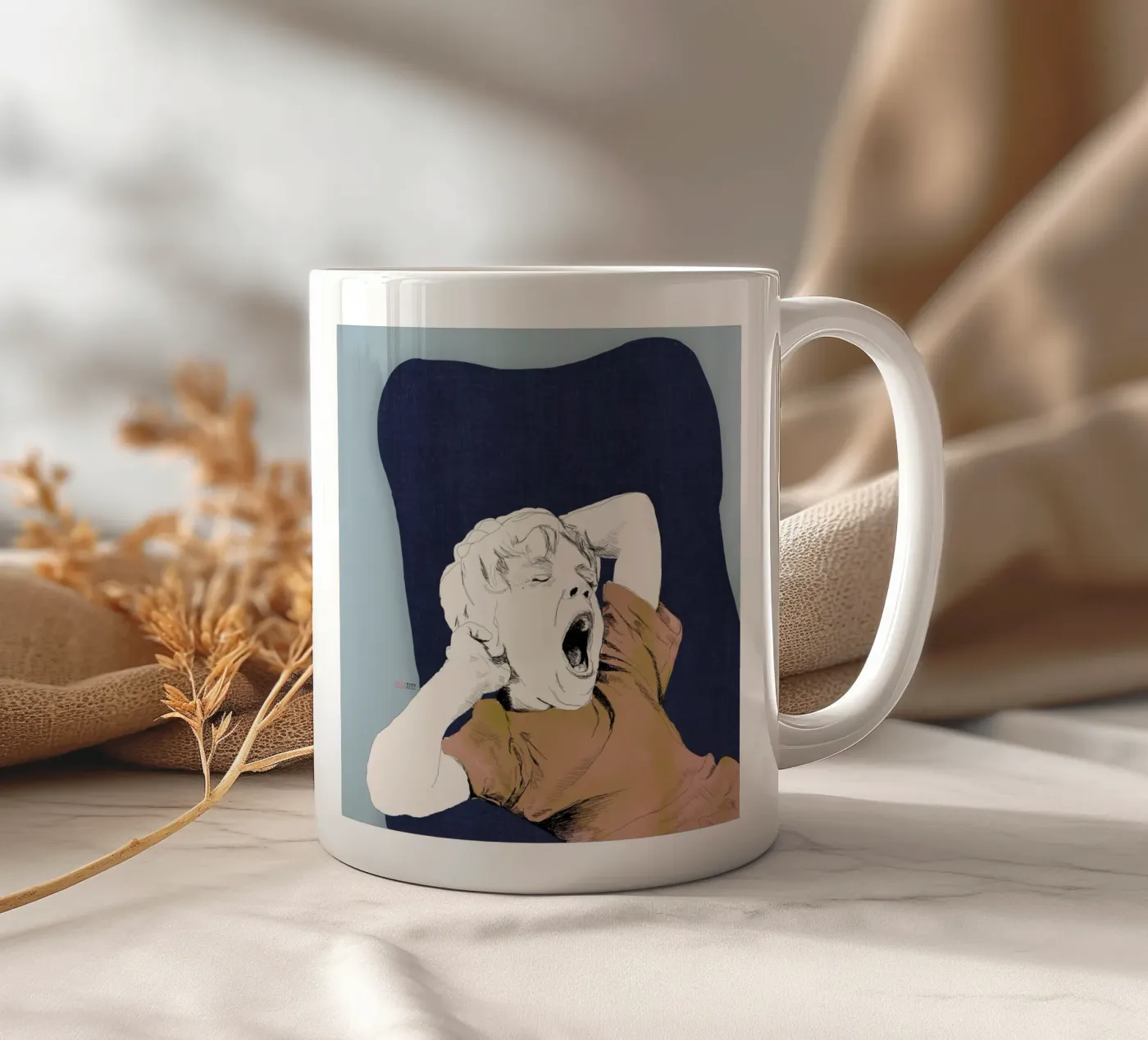 Baille ceramic mug by La Belette Rose