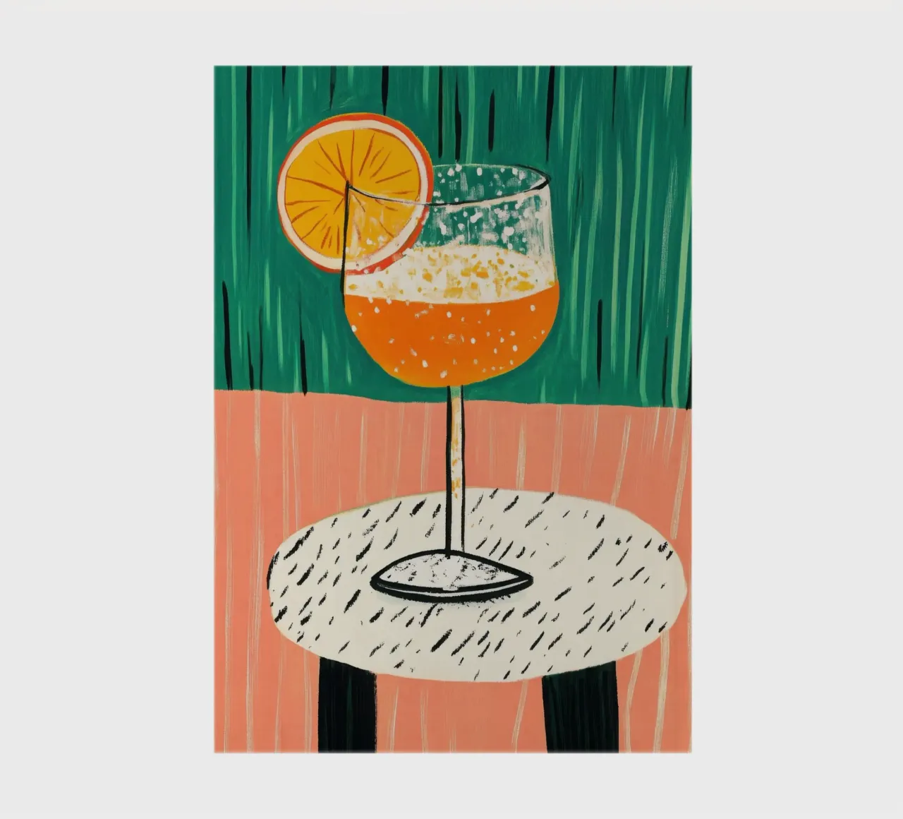 Refreshing drink on a white table notebook by Chic Lines Studio