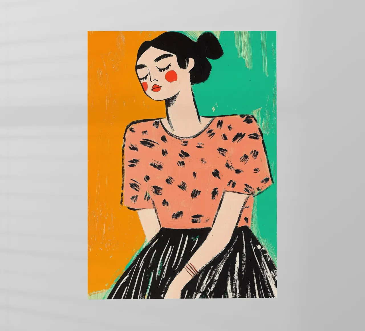 Ritratto stilizzato di una donna in stile color block pellicola backlit da Chic Lines Studio