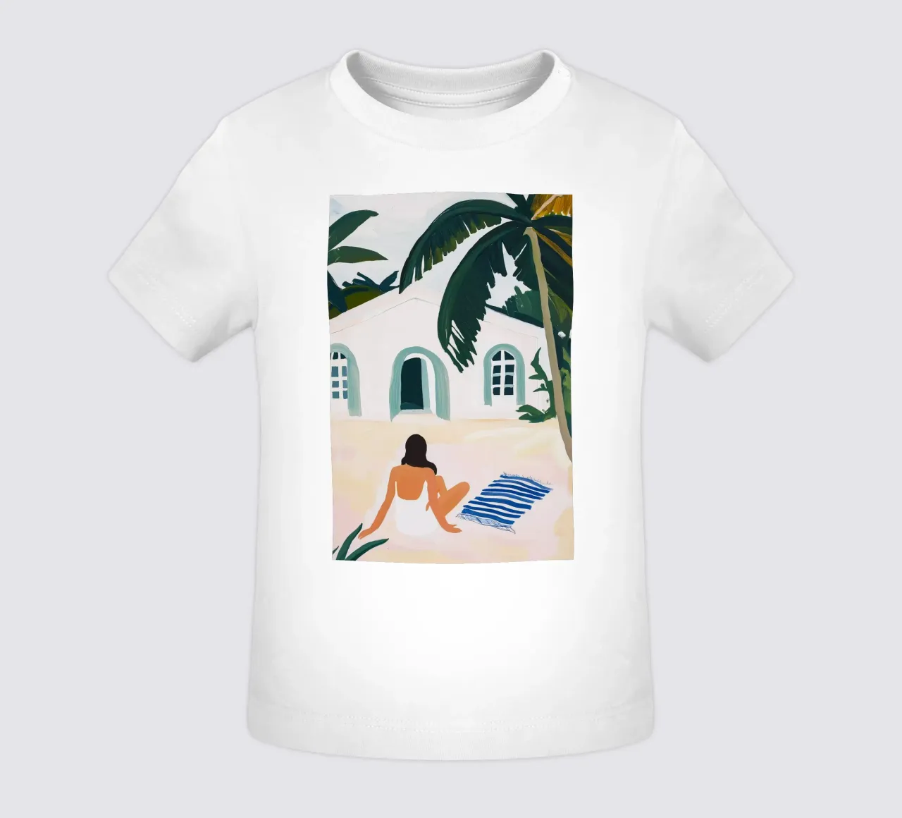 Beachside Retreat maglietta neonato da BALIKA HOMES ART