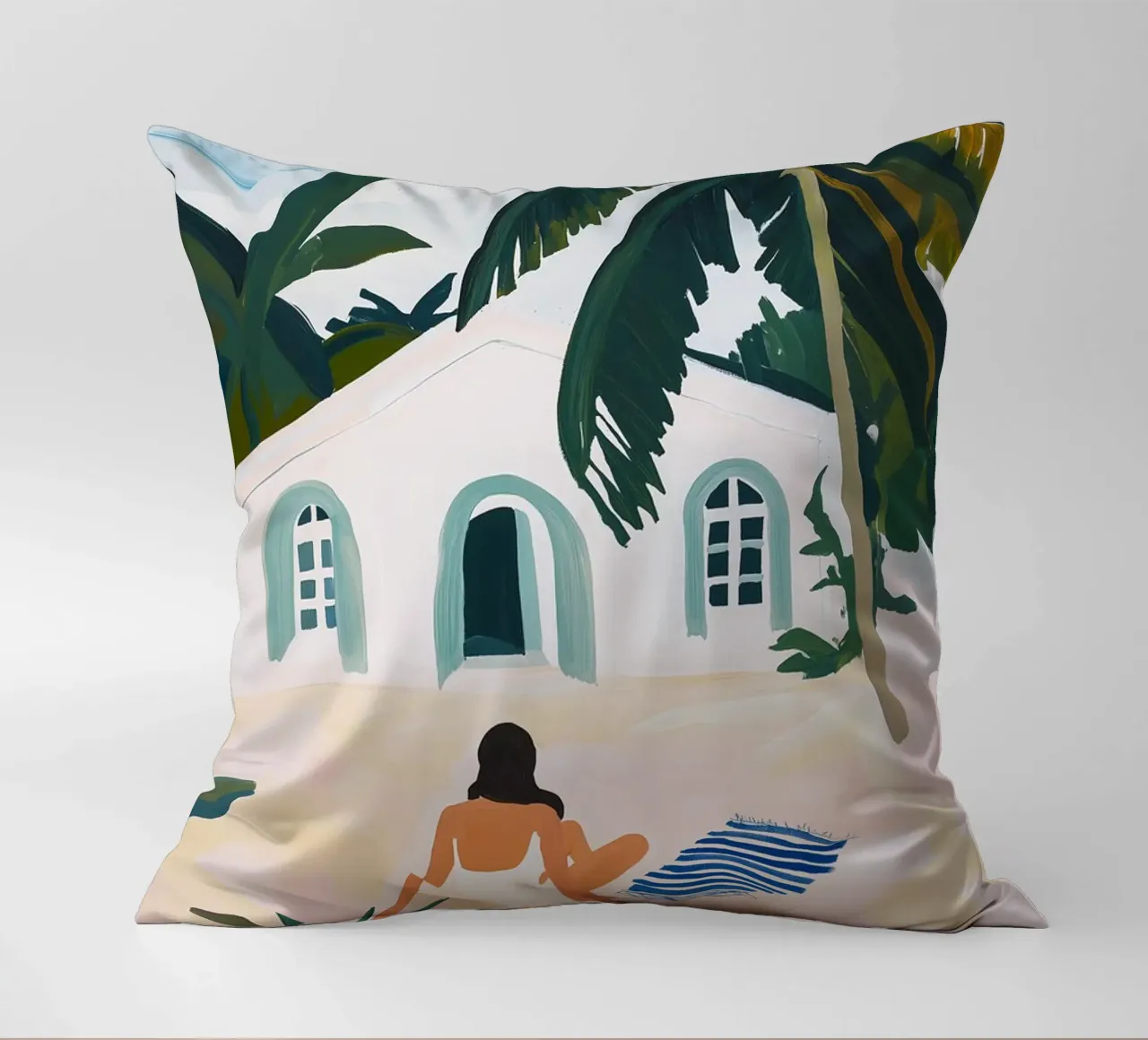 Beachside Retreat cuscino da BALIKA HOMES ART