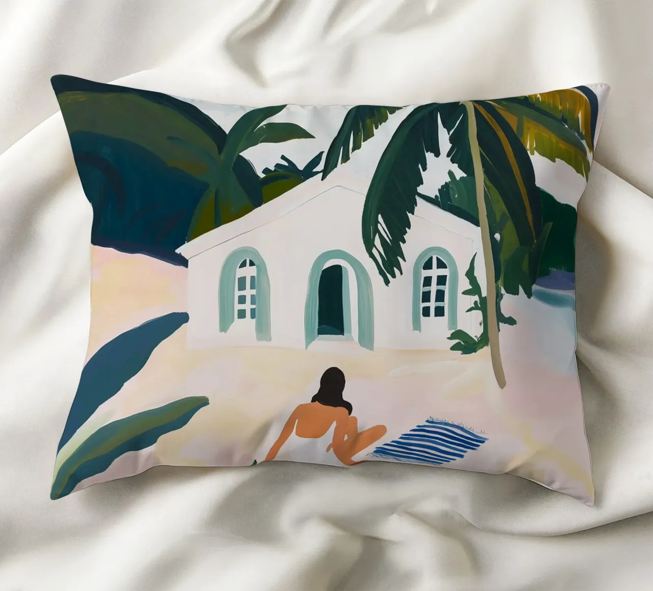 Beachside Retreat cuscino da BALIKA HOMES ART