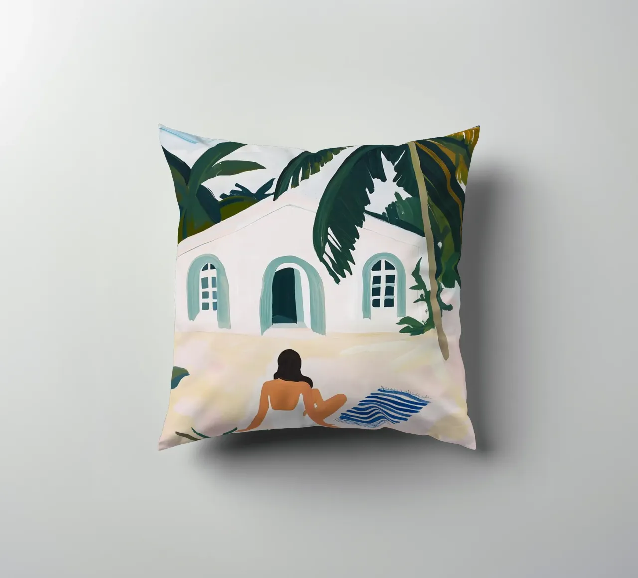Beachside Retreat cuscino da BALIKA HOMES ART