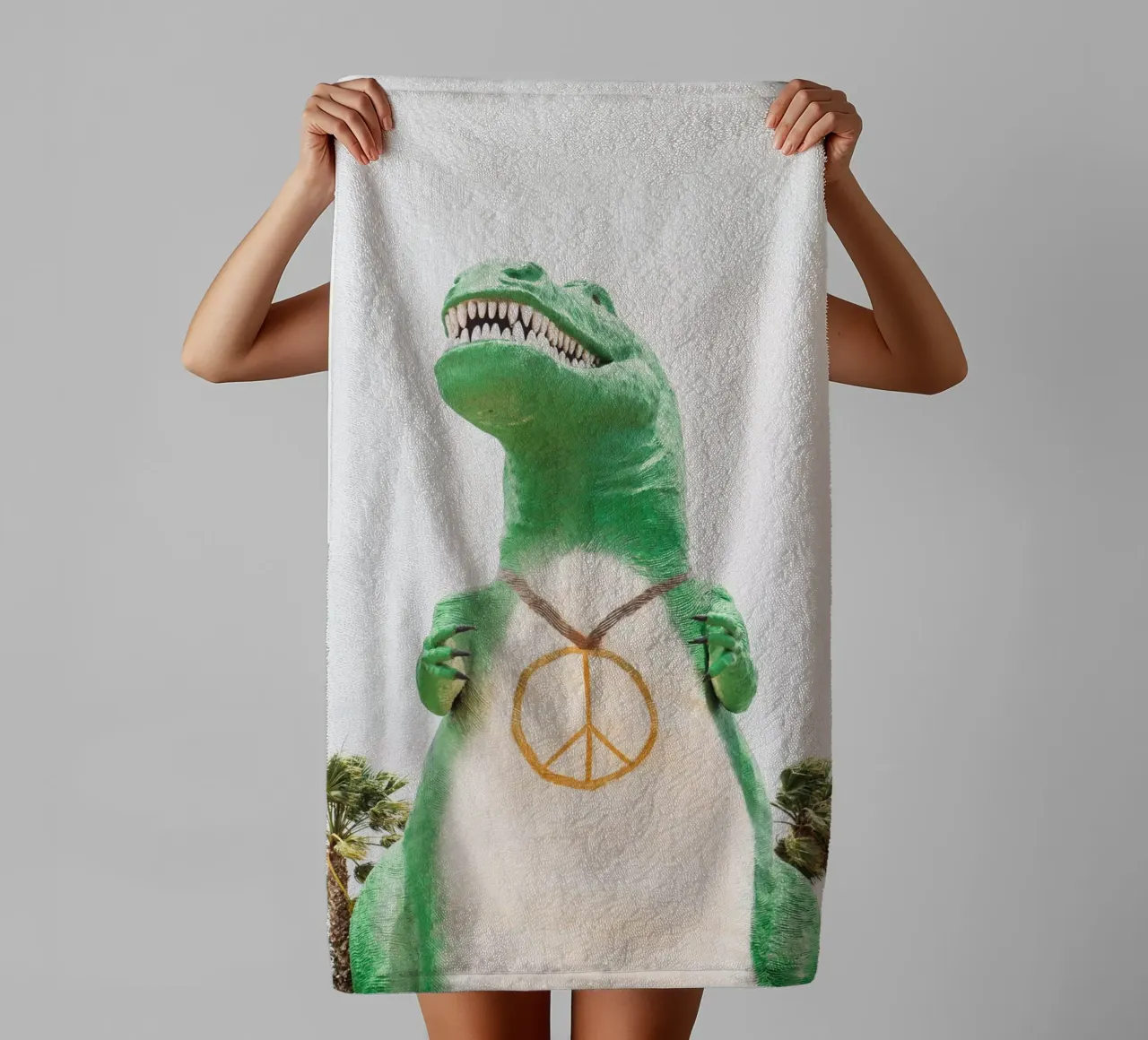 Cabazon Dinosaur T-Rex asciugamano da bagno da patiphotography