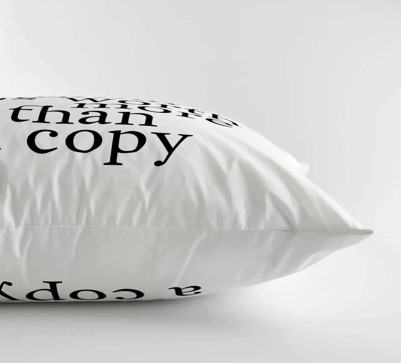 be yourself – an original is worth more than a copy Kissen von The True Type