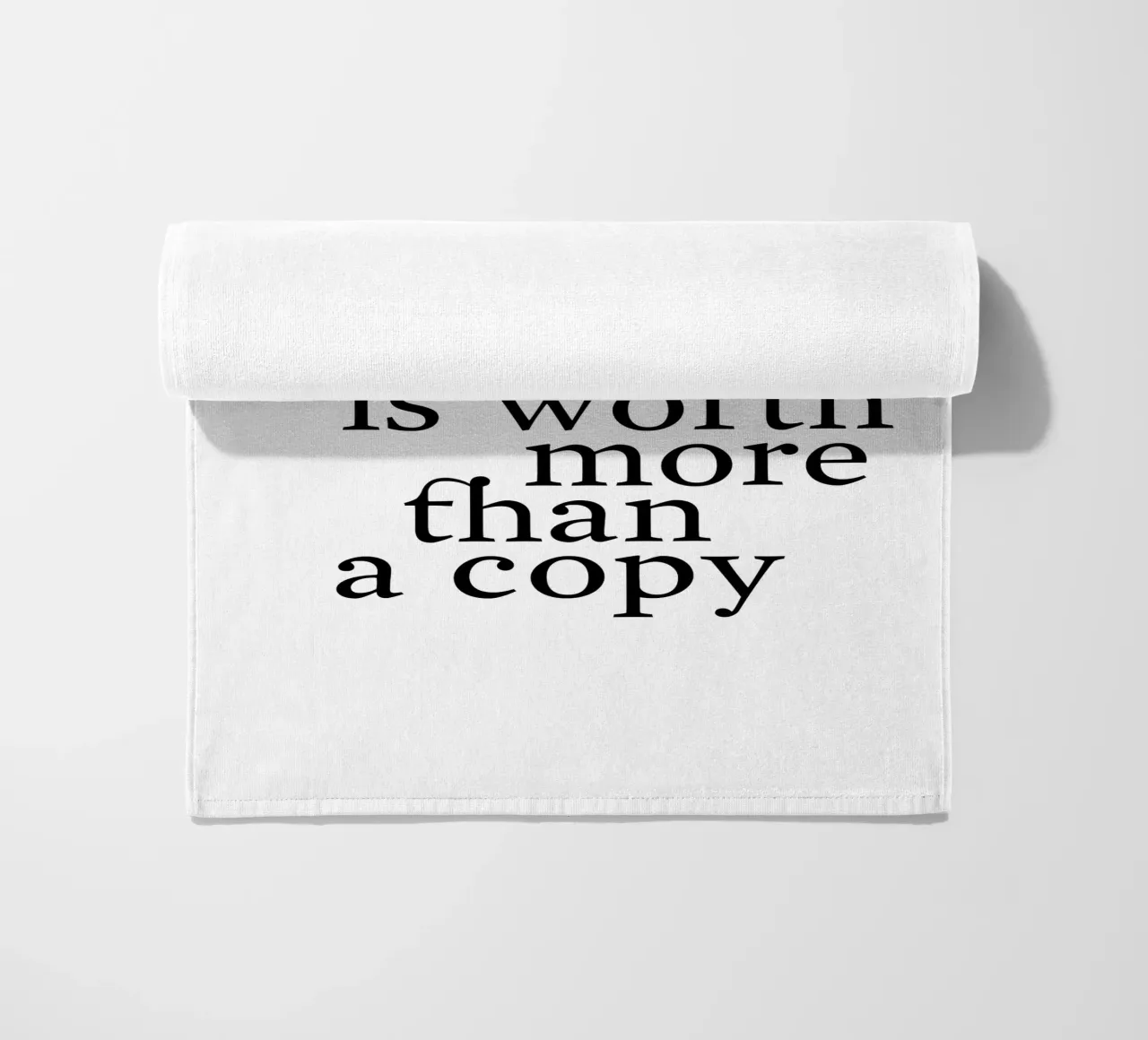 be yourself – an original is worth more than a copy telo mare da The True Type