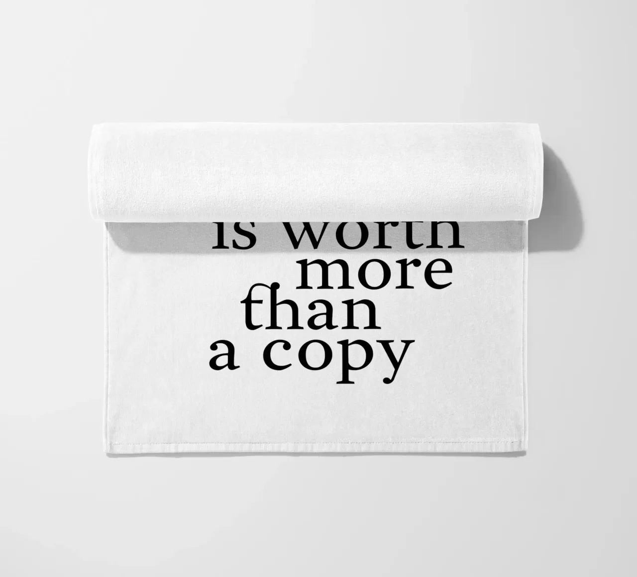 be yourself – an original is worth more than a copy beach towel by The True Type