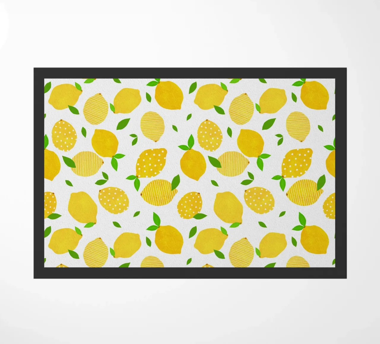 Lemon Crowd doormat by Orara Studio