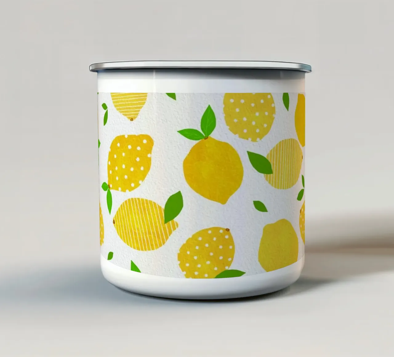 Folla di limoni tazza in smalto da Orara Studio