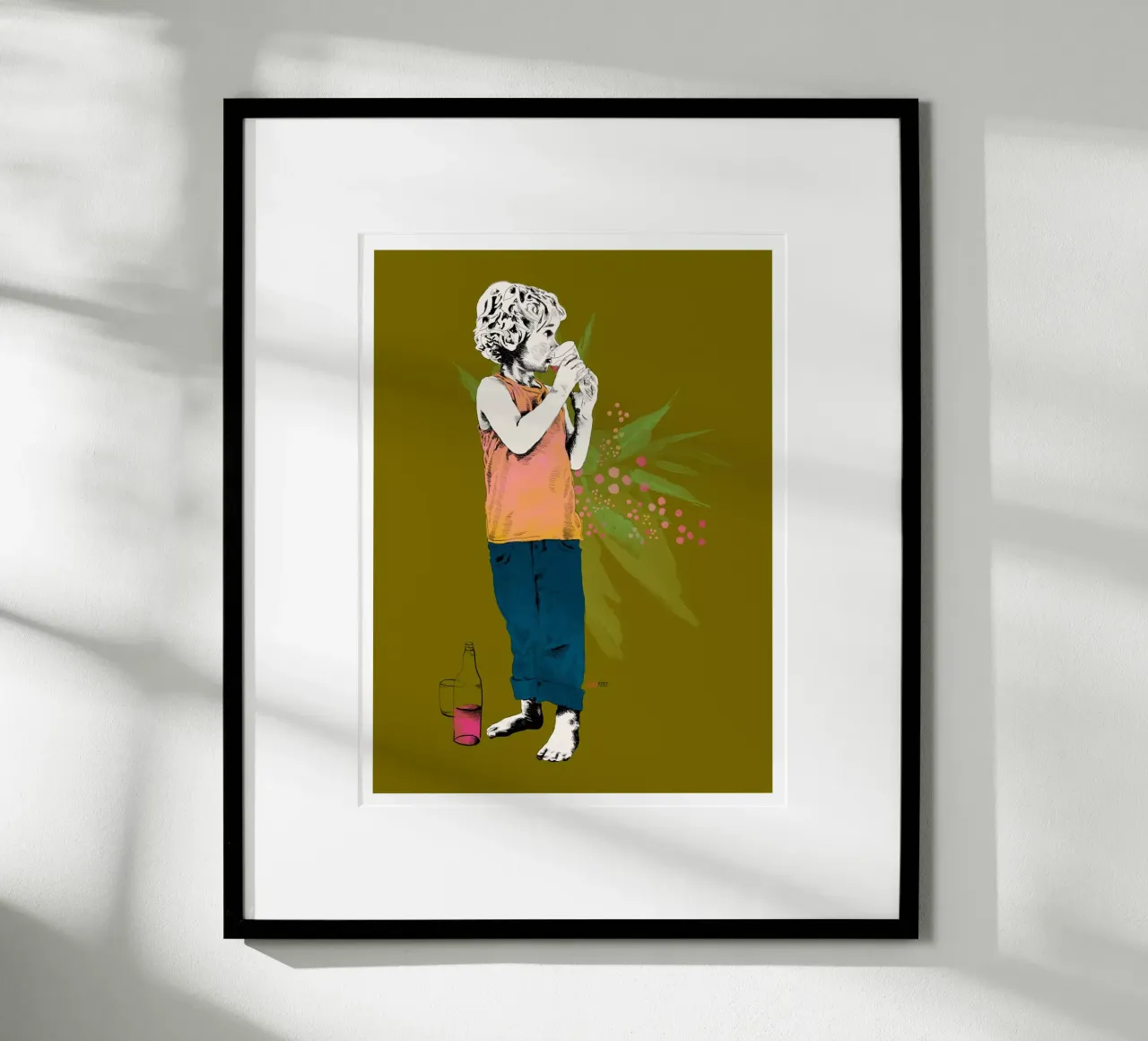 the grenadine glass poster con telaio in alluminio da La Belette Rose
