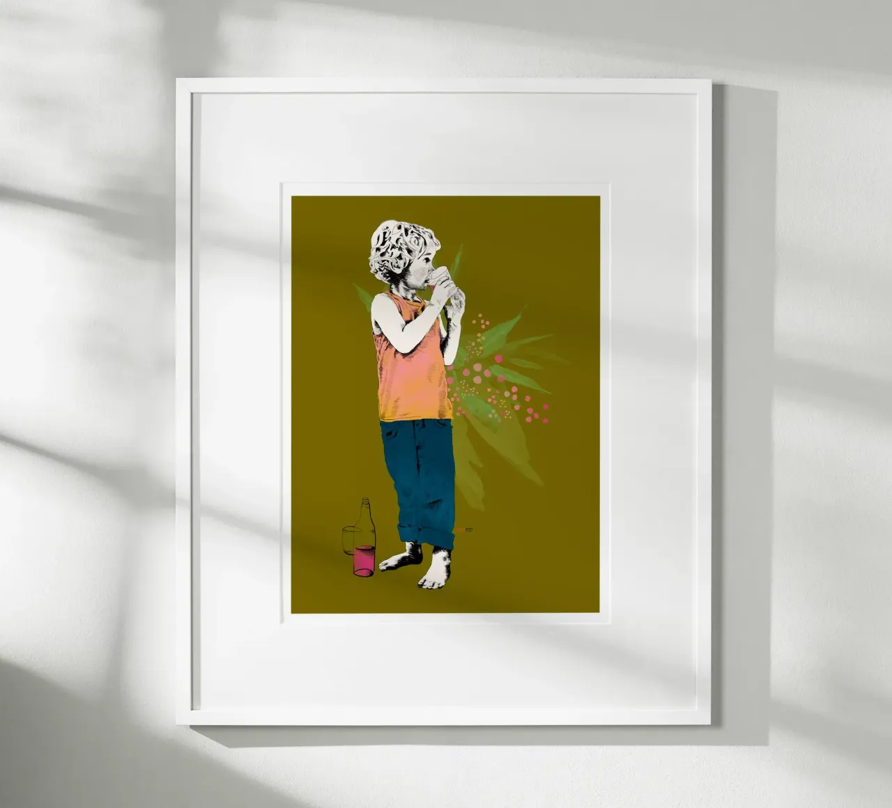the grenadine glass poster con telaio in alluminio da La Belette Rose
