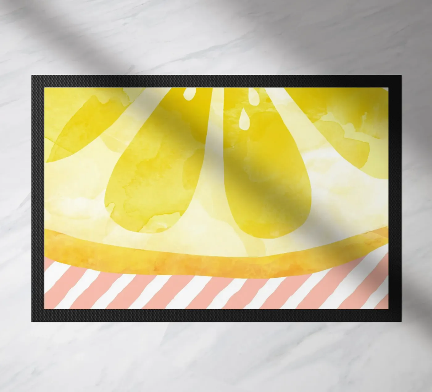 Lemon Abstract doormat by Orara Studio