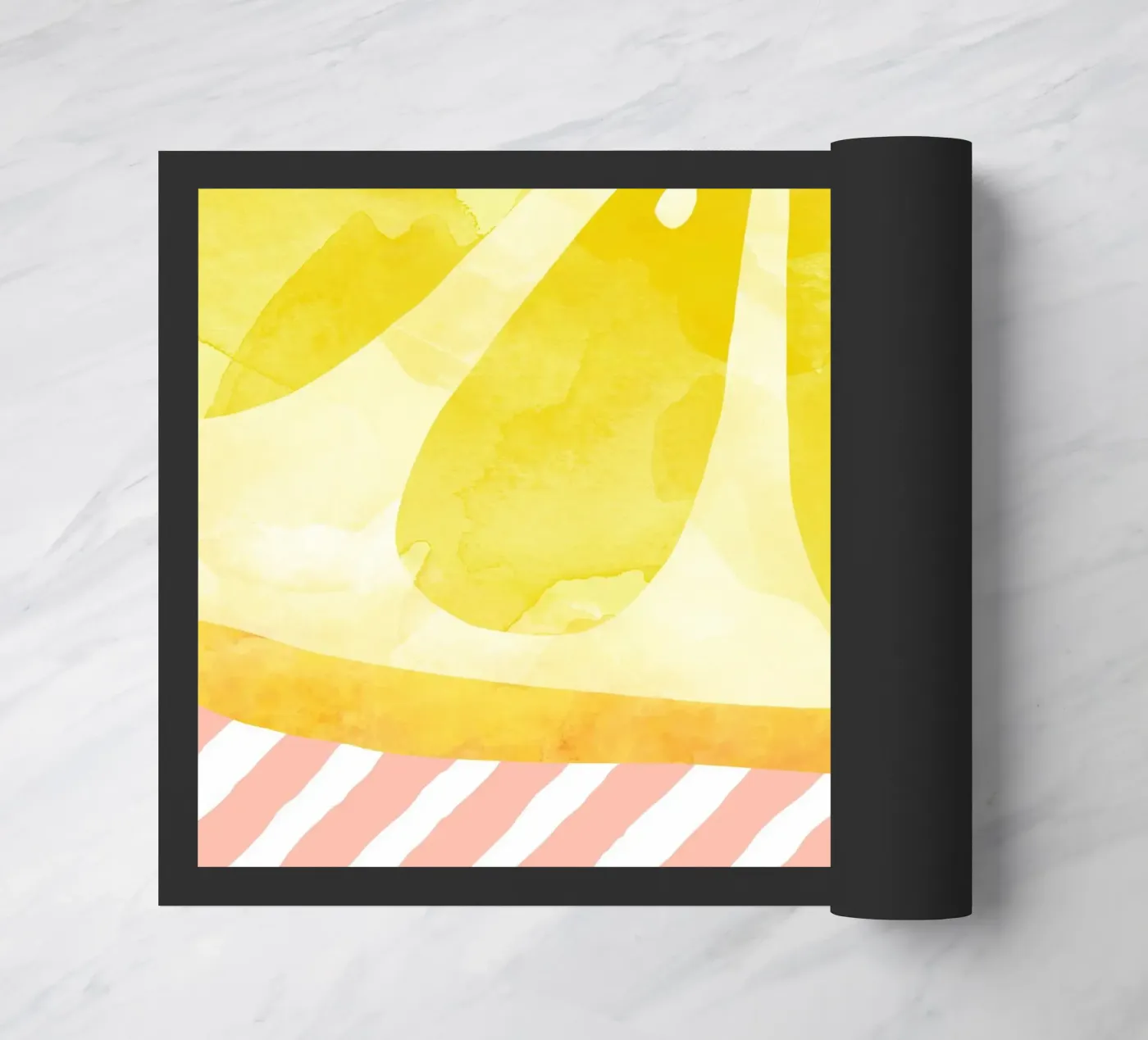 Lemon Abstract doormat by Orara Studio