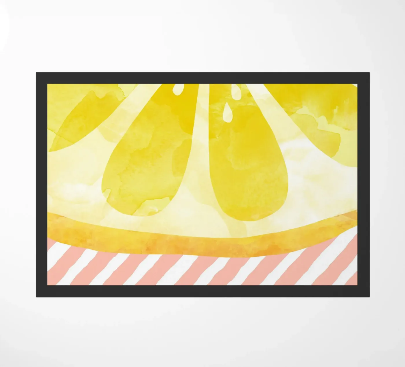 Lemon Abstract doormat by Orara Studio