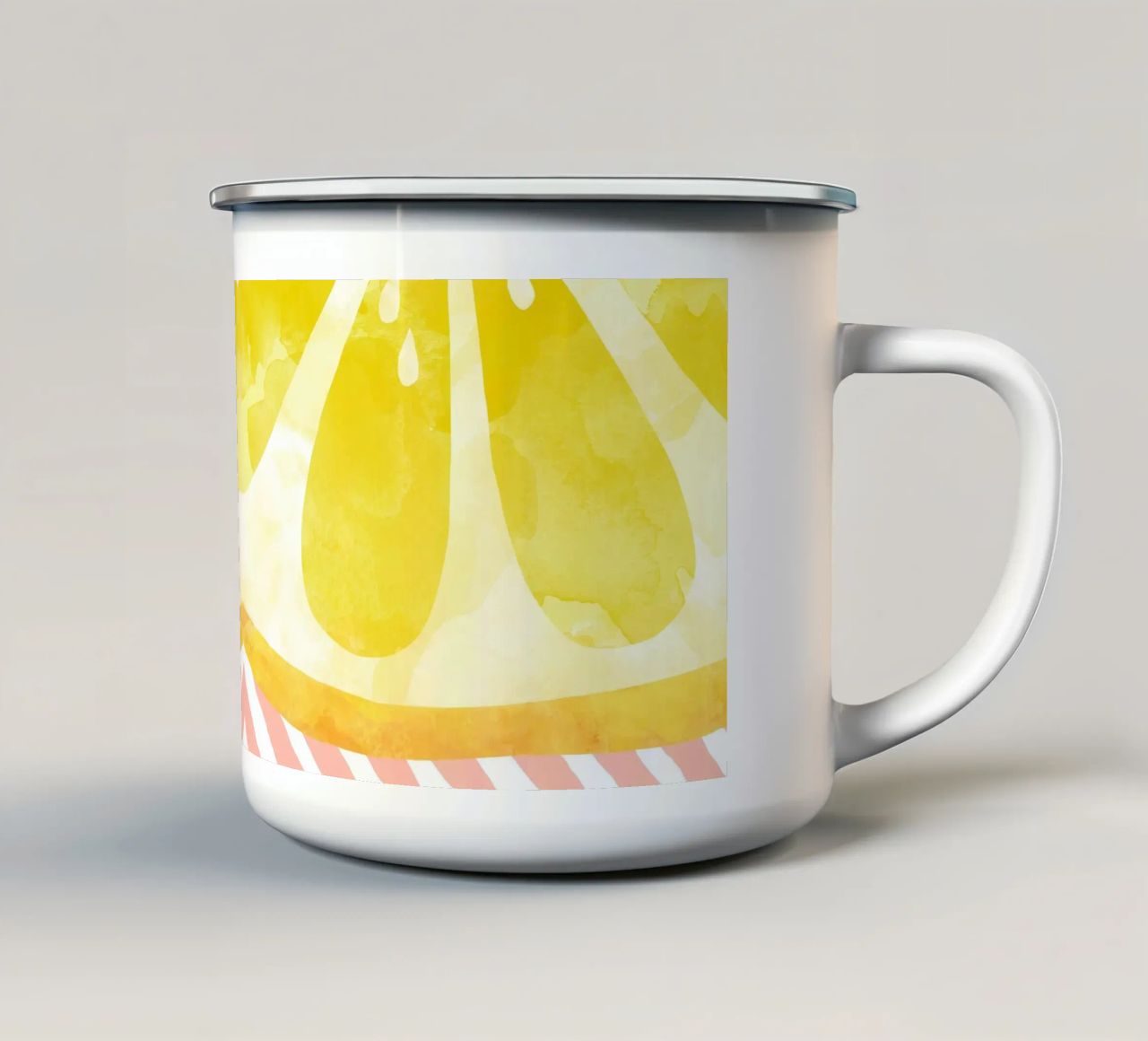 Limone Astratto tazza in smalto da Orara Studio