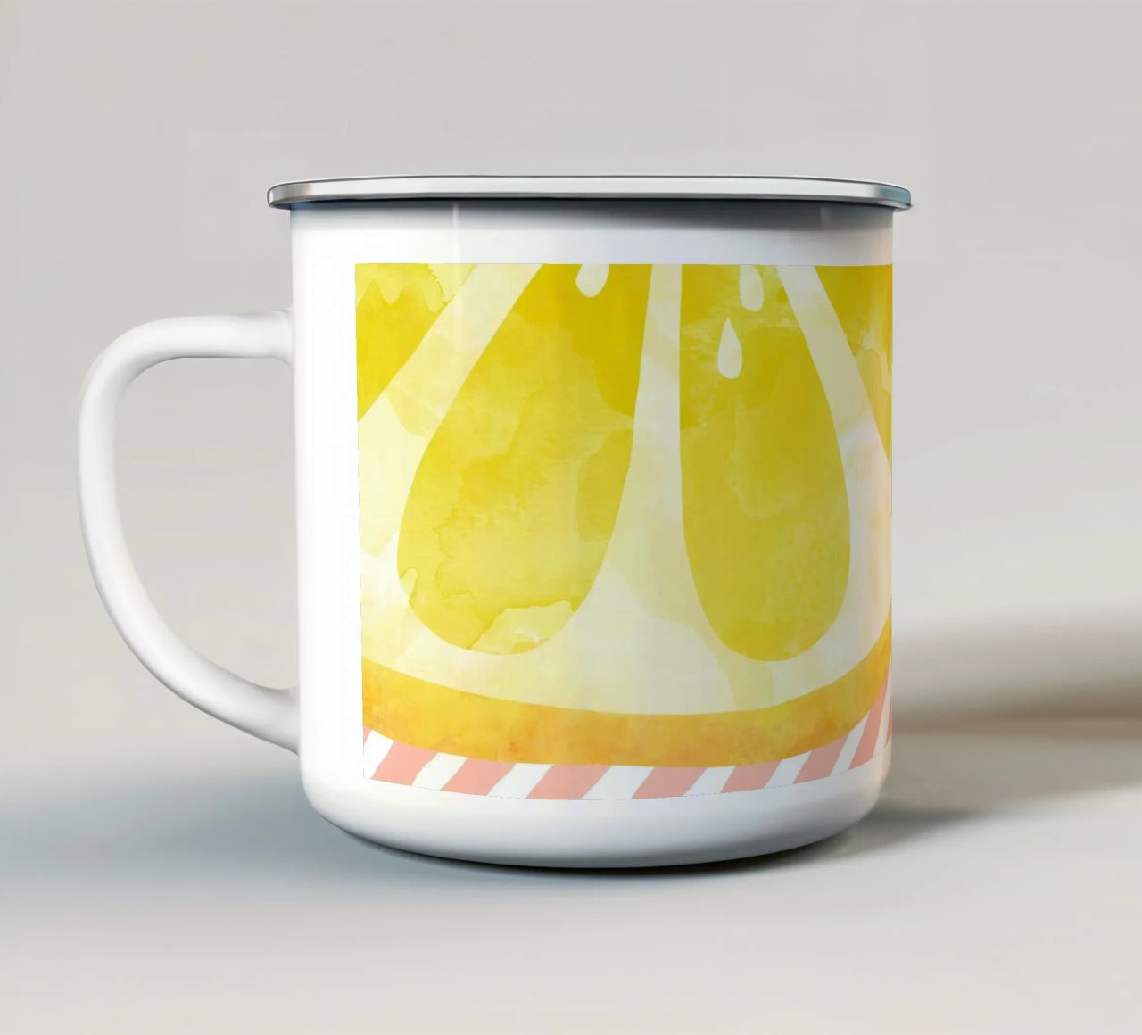 Limone Astratto tazza in smalto da Orara Studio